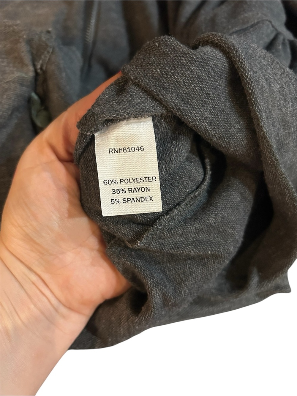 Gray Ruffled Zip Front - Picture 3 of 11